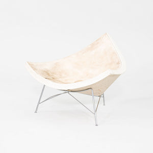 1950s George Nelson for Herman Miller Coconut Lounge Chair with White Vinyl