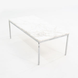1960s Florence Knoll Marble and Chromed Steel Coffee Table 45 x 23 x 17 inches