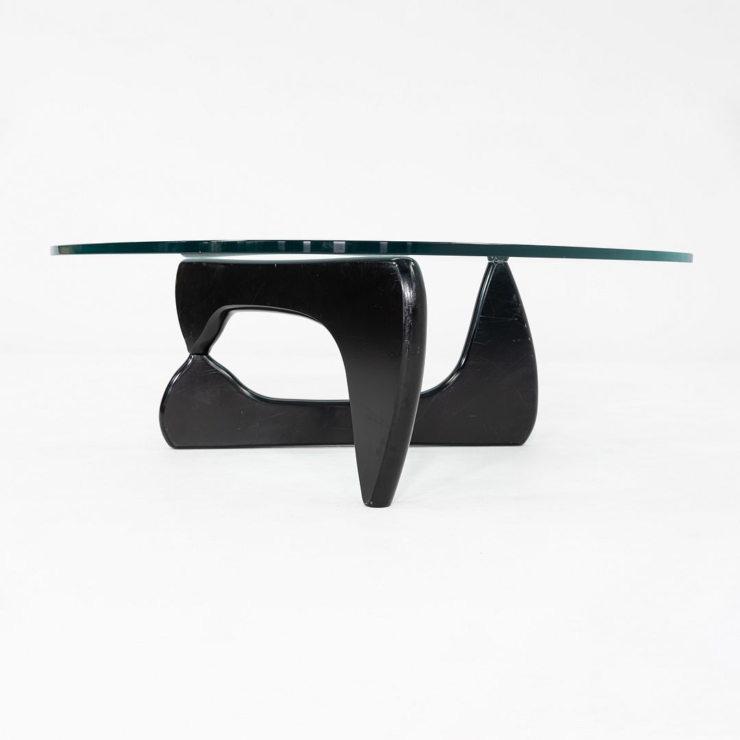 C. 2007 Isamu Noguchi for Herman Miller Coffee Table in Black with Glass Top