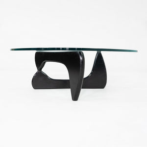 C. 2007 Isamu Noguchi for Herman Miller Coffee Table in Black with Glass Top