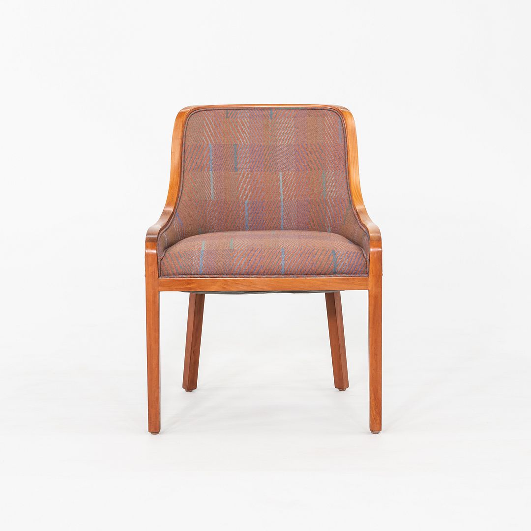 1984 Ward Bennett for Brickel Associates Dining Chair Plaid Fabric 4x Available
