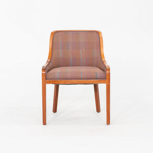 1984 Ward Bennett for Brickel Associates Dining Chair Plaid Fabric 4x Available