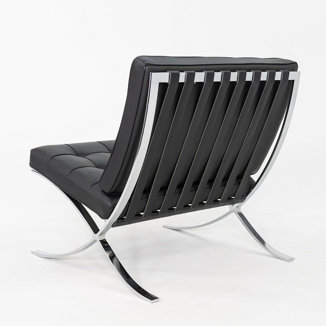 2010s Mies van der Rohe for Knoll Barcelona Lounge Chair with Ottoman / Stool