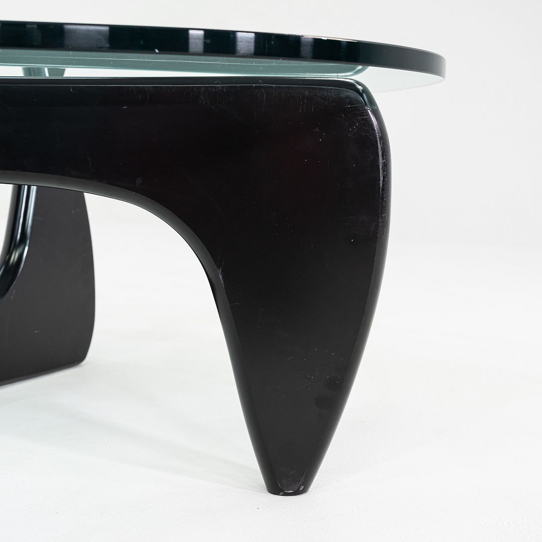 C. 2007 Isamu Noguchi for Herman Miller Coffee Table in Black with Glass Top