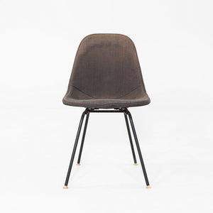 C. 1957 Set of Four Herman Miller Eames DKX-1 Dining Chairs in Wire and Fabric