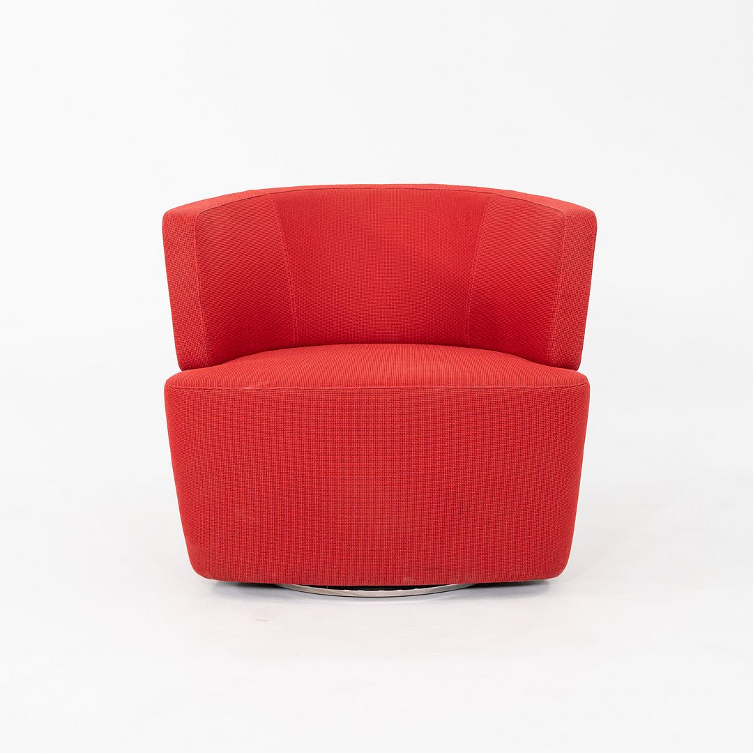 2010 EOOS for Coalesse / Walter Knoll Joel Swivel Lounge Chair in Red 1x Avail