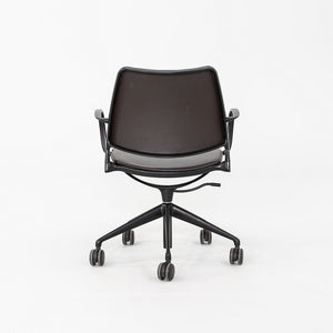 2010s Jesus Gasca for STUA Gas Desk Chair Brown Leather w/ Black Frame 6x Avail