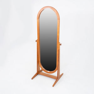 1960s Freestanding Danish Teak Mirror Petersen & Hansen for Viby J Mobelfabrik