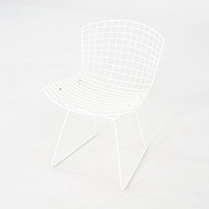 1990s Harry Bertoia for Knoll Wire Dining / Side Chair White Powdercoated Steel