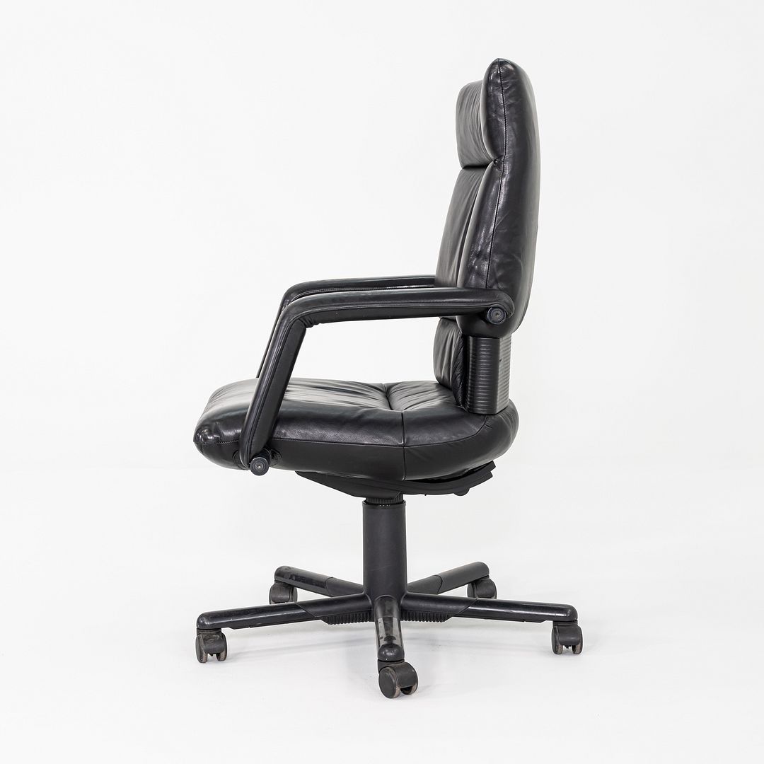1991 Mario Bellini and Dieter Thiel for Vitra Figura Office Chair Black Leather