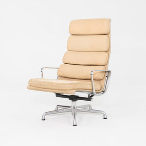 2007 Herman Miller Eames Soft Pad Reclining Lounge Chair with Oatmeal Fabric
