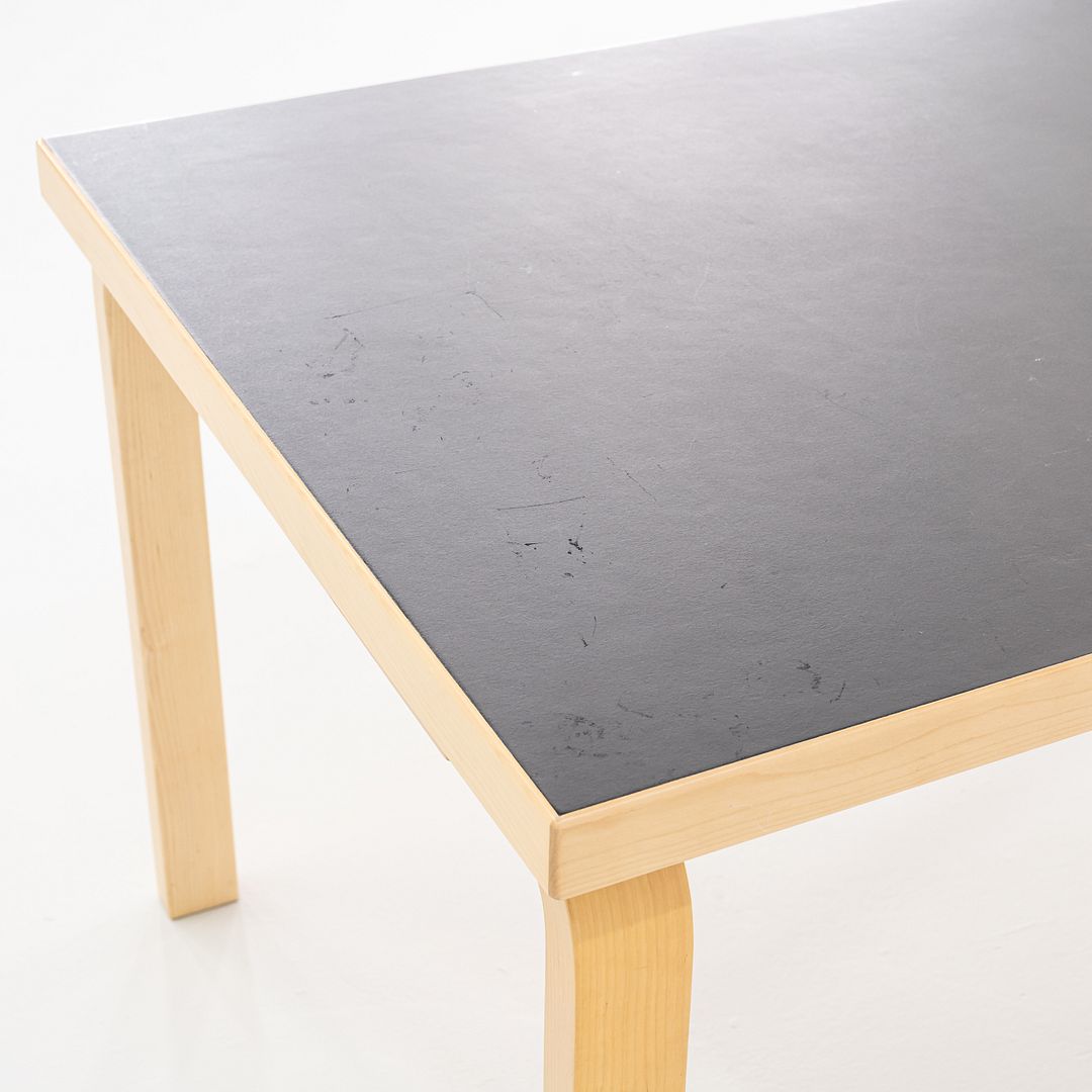 2012 Alvar and Aino Aalto for Artek Table 81B Dining Table / Desk Black 34x54"
