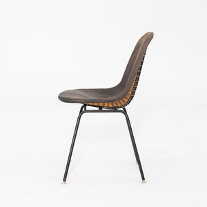 C. 1957 Set of Four Herman Miller Eames DKX-1 Dining Chairs in Wire and Fabric