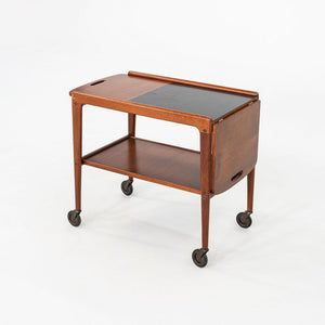 1970s Yngve Ekstrom for Kallemo of Sweden Teak Thea Bar / Serving Cart 17x26"