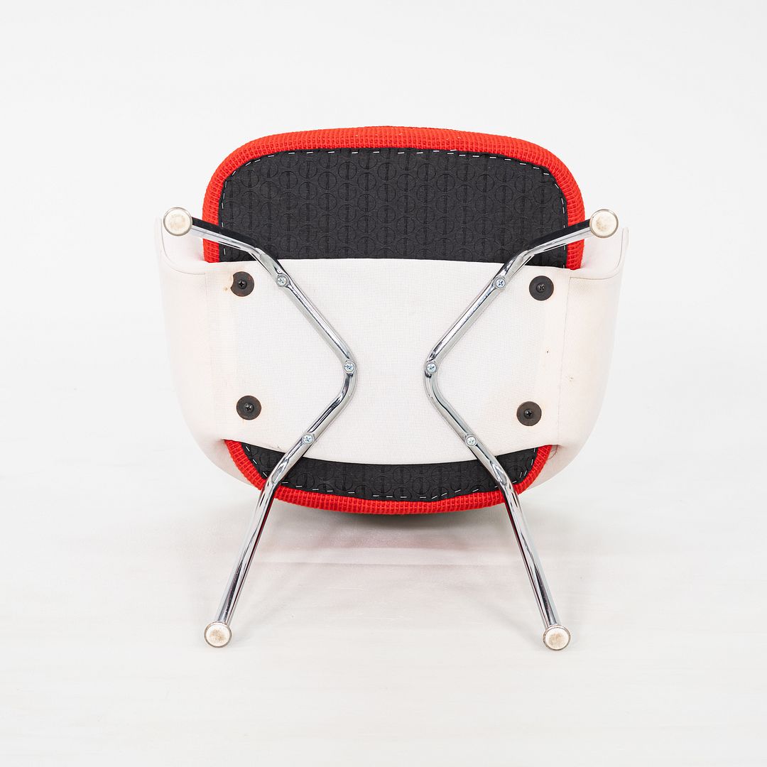 2010s Set of 4 Eero Saarinen for Knoll Executive Arm Chairs in Two-Toned Fabric w/ Cato