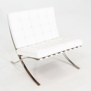 2005 Mies van der Rohe for Knoll Stainless Barcelona Lounge Chair with Ottoman
