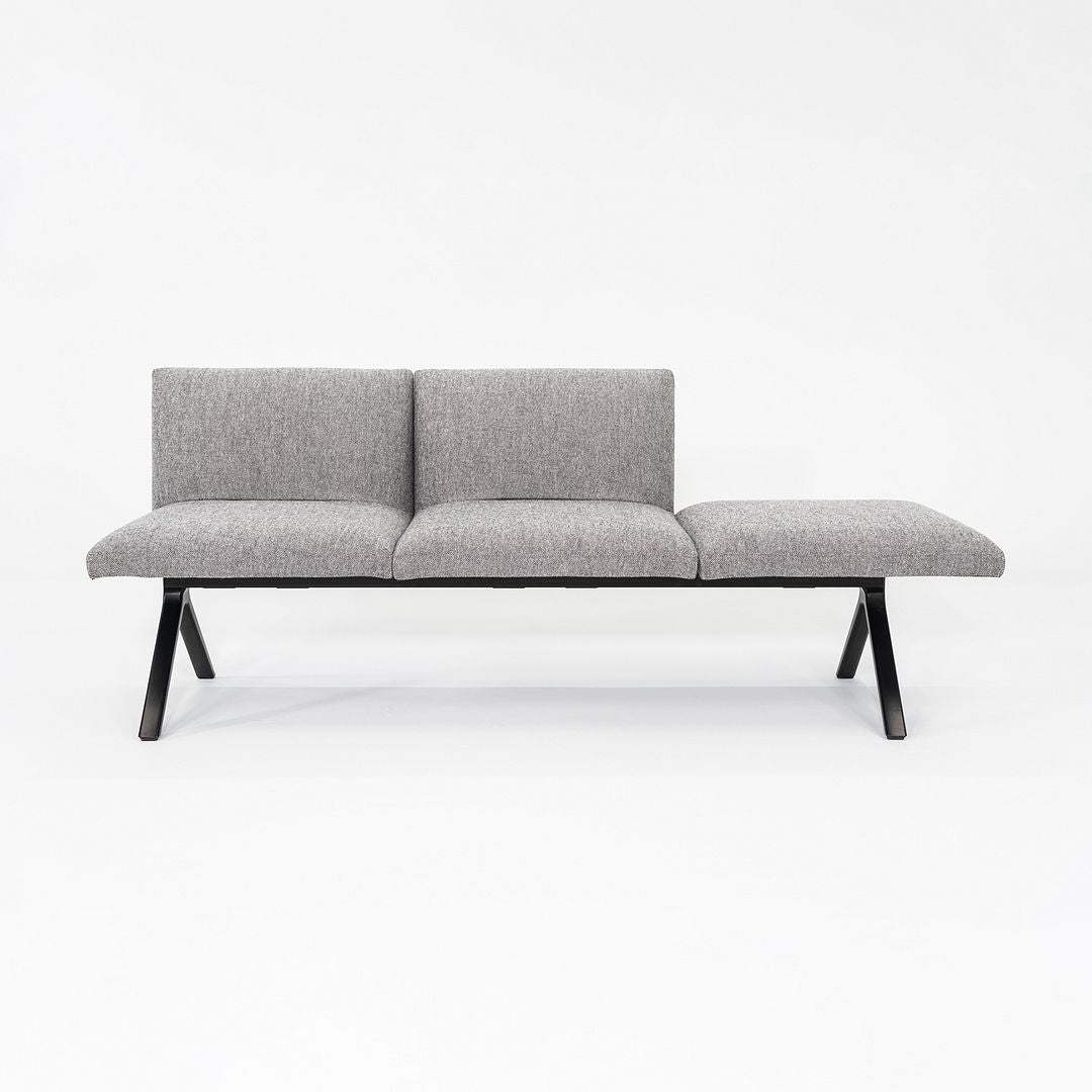 2020s Ichiro Iwasaki for Arper Three Seat Kiik Bench with Back in Grey Fabric
