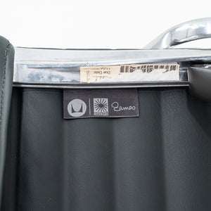 2010s Herman Miller Eames Aluminum Group Executive Desk Chair Dark Green Leather