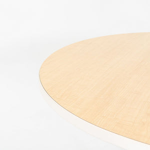 2000s Herman Miller Eames Occasional Table with Wood Laminate Top 42 inch Top