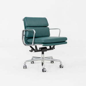 2010s Herman Miller Eames Soft Pad Management Desk Chair with Green Leather