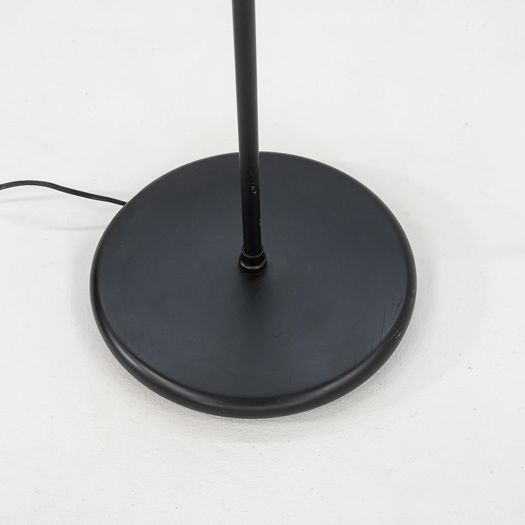 1980s Relux Milano Adjustable Steel Floor Lamp in Black Made in Italy 42 inches
