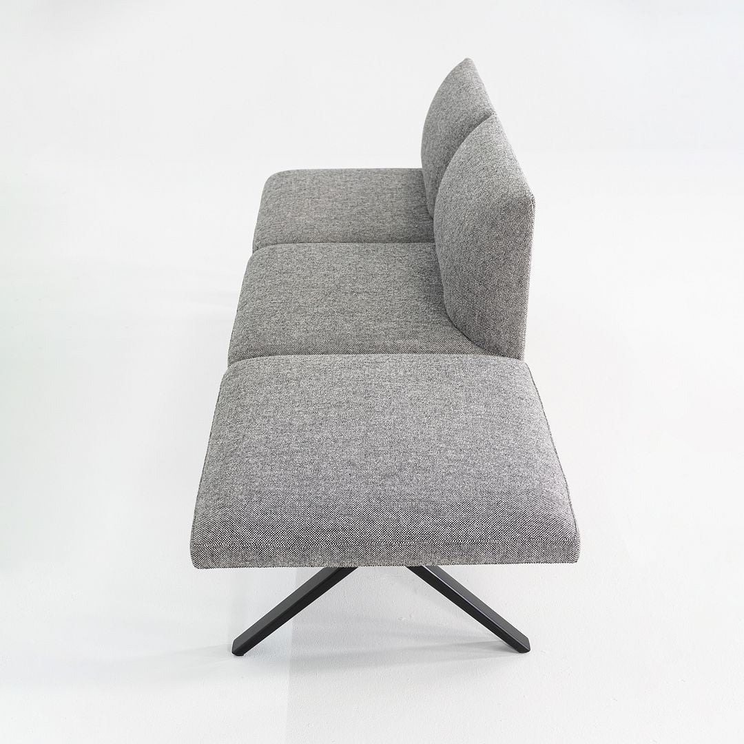 2020s Ichiro Iwasaki for Arper Three Seat Kiik Bench with Back in Grey Fabric