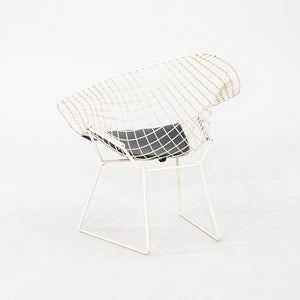 1960s Harry Bertoia for Knoll Diamond Lounge Chair w/ Black Leather Seat Cushion