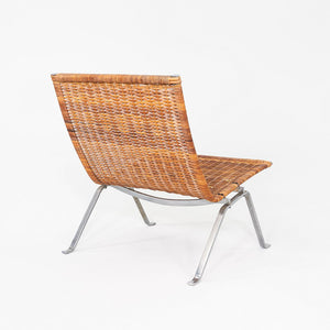 1960s Pair of Poul Kjaerholm for E. Kold Christensen PK 22 Wicker Lounge Chairs
