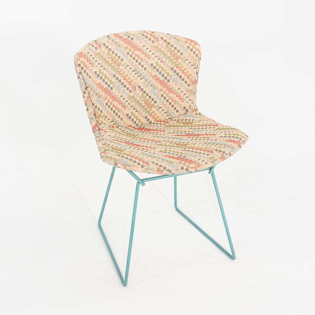 1980s Set of Six Harry Bertoia for Knoll Dining Side Chairs with Full Cushions
