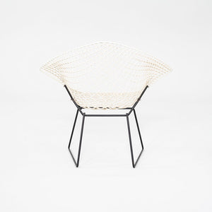 1960s Harry Bertoia Knoll Diamond Lounge Chair Black/White Powder Coated Steel