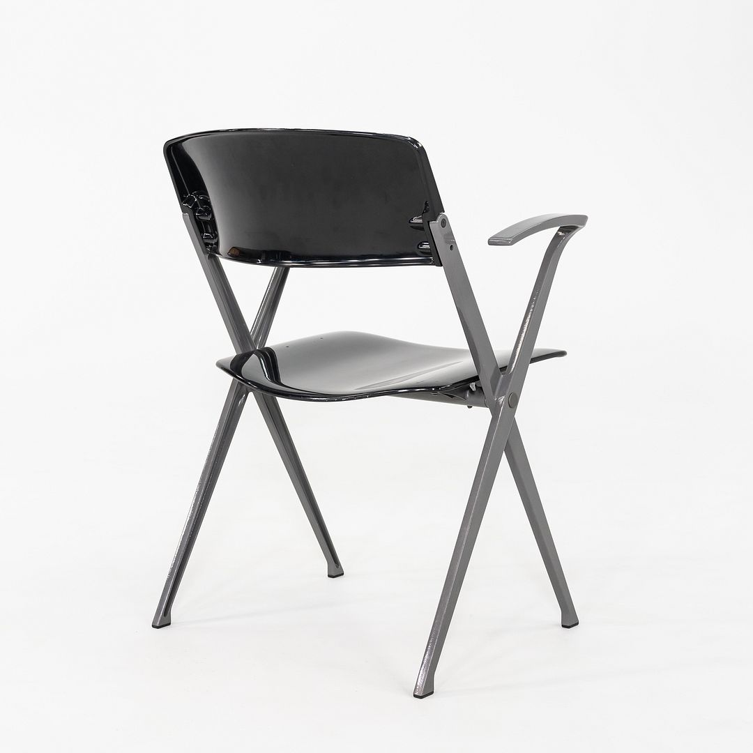 2007 Emilio Ambasz for Knoll Visor Stacking Dining Arm Chair in Black 25x Avail