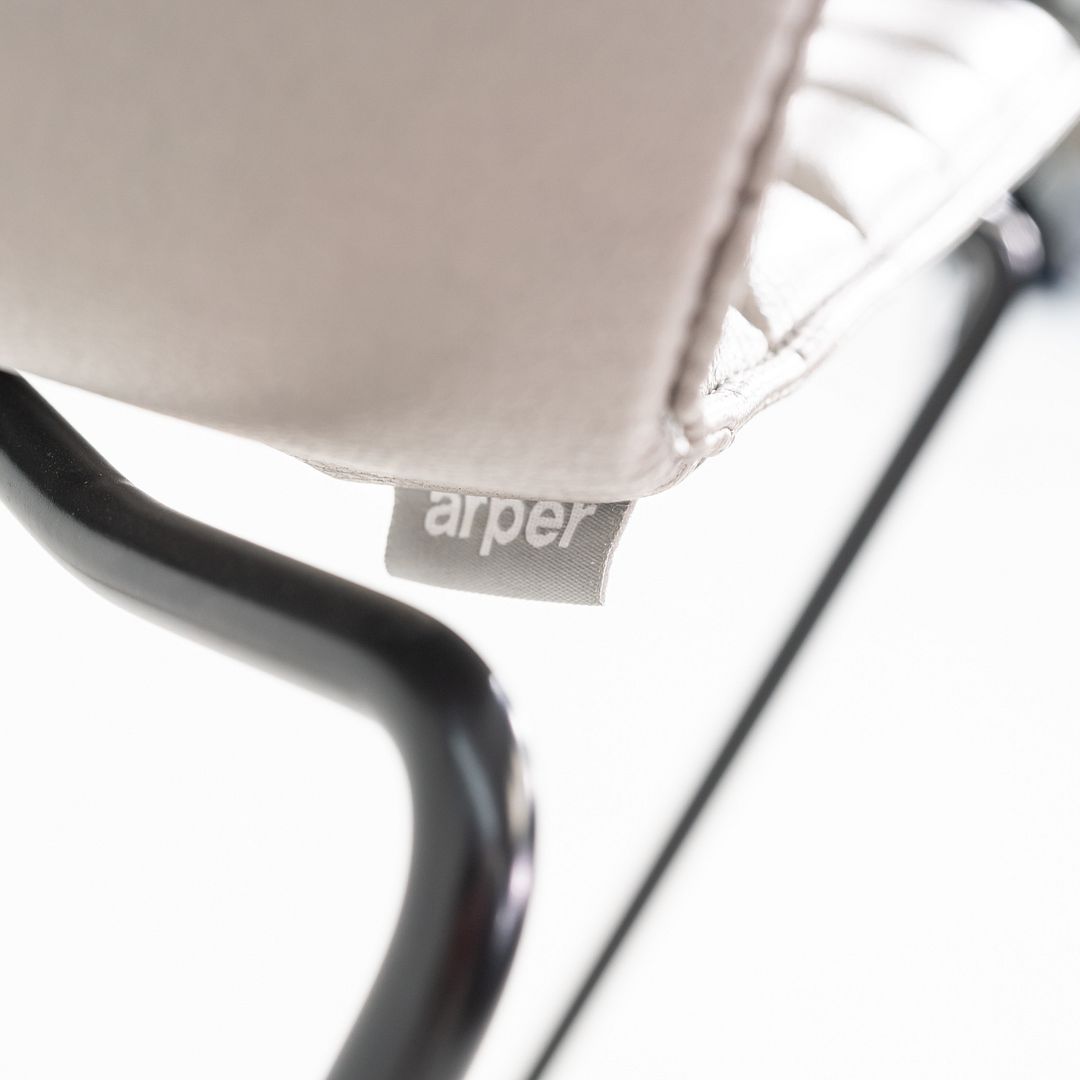 2010s Arper Catifa 46 Bar Stool in Beige Vinyl with Steel Frame 8x Available