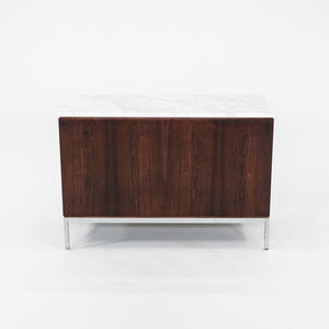SOLD C. 1960s Florence Knoll Rosewood and Marble Credenza / Cabinet 37 inch