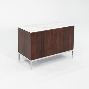 SOLD C. 1960s Florence Knoll Rosewood and Marble Credenza / Cabinet 37 inch