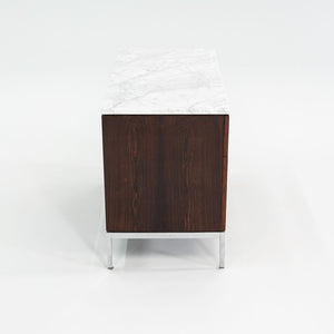SOLD C. 1960s Florence Knoll Rosewood and Marble Credenza / Cabinet 37 inch