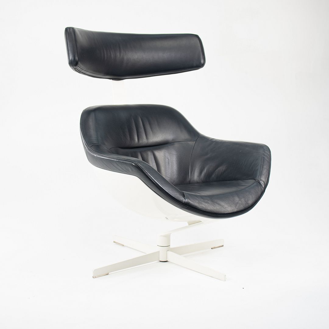 2013 277 Auckland Lounge Chair by Jean-Marie Massaud for Cassina in Blue Leather 2x Available