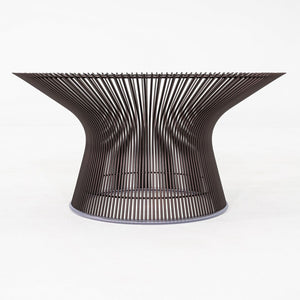 2010s Warren Platner for Knoll Coffee Table with Bronze Base and 36" Marble Top