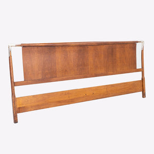 1950s T.H. Robsjohn Gibbings for Widdicomb King Size Headboard in Walnut 80x35