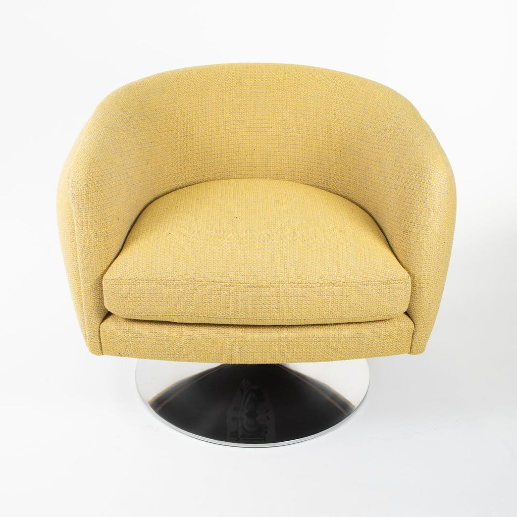 2023 2165 D'Urso Swivel Chair by Joe D'Urso for Knoll in Yellow Fabric