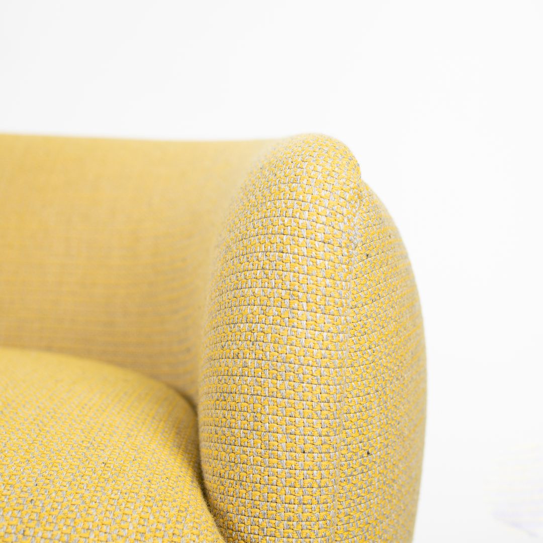 2023 Pair of 2165 D'Urso Swivel Chairs by Joe D'Urso for Knoll in Yellow Fabric