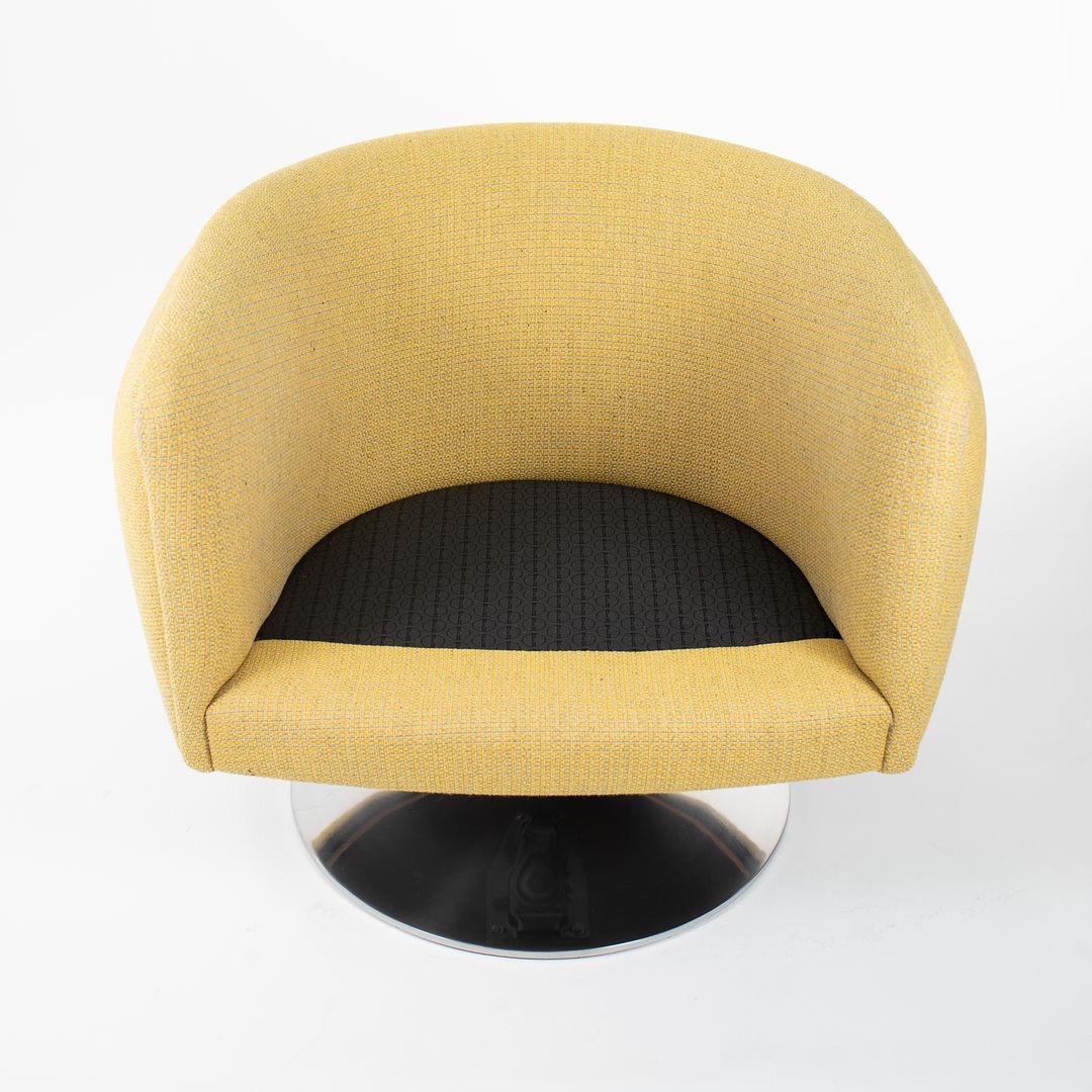 2023 Pair of 2165 D'Urso Swivel Chairs by Joe D'Urso for Knoll in Yellow Fabric