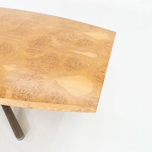 2004 Nicos Zographos Custom Burled Oak Conference Table w/ Stainless Steel Base