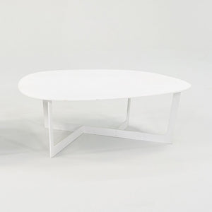 SOLD 2010s Erik Jorgensen Insula Coffee Table by Ernst & Jensen in White Medium Size