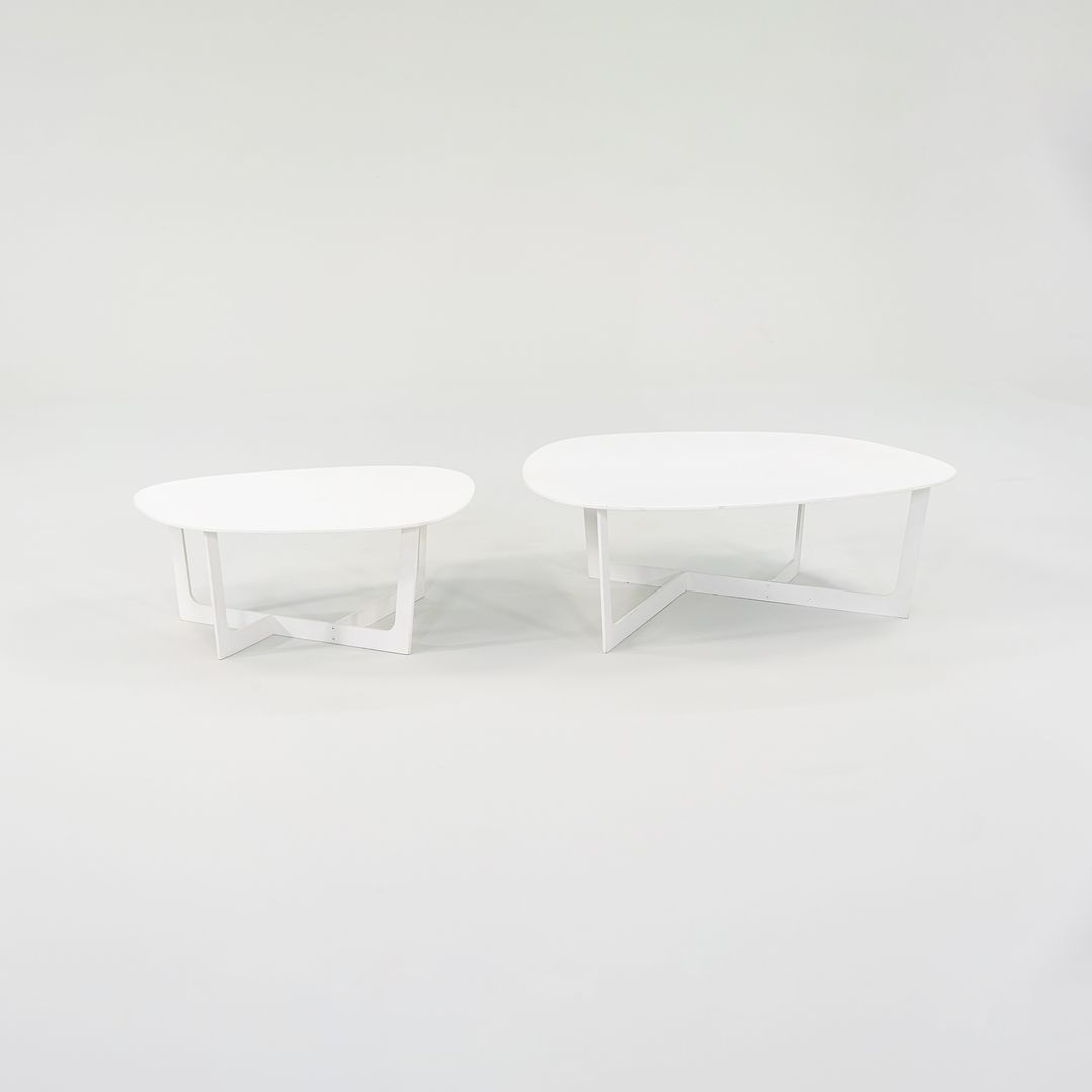 SOLD 2010s Erik Jorgensen Insula Coffee Table by Ernst & Jensen in White Medium Size