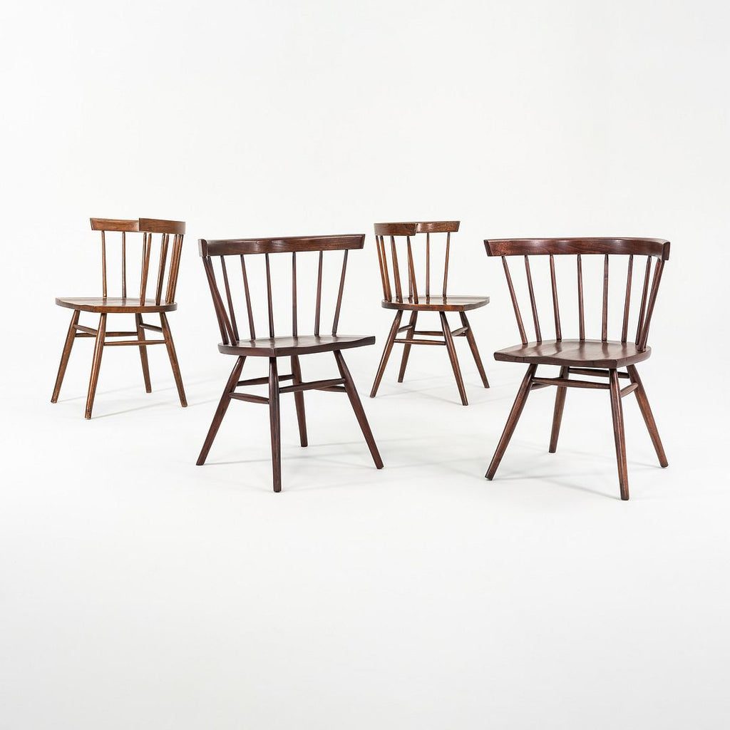 SOLD 1949 Set of Four N19 Straight Chairs by George Nakashima for Knoll Associates in Walnut