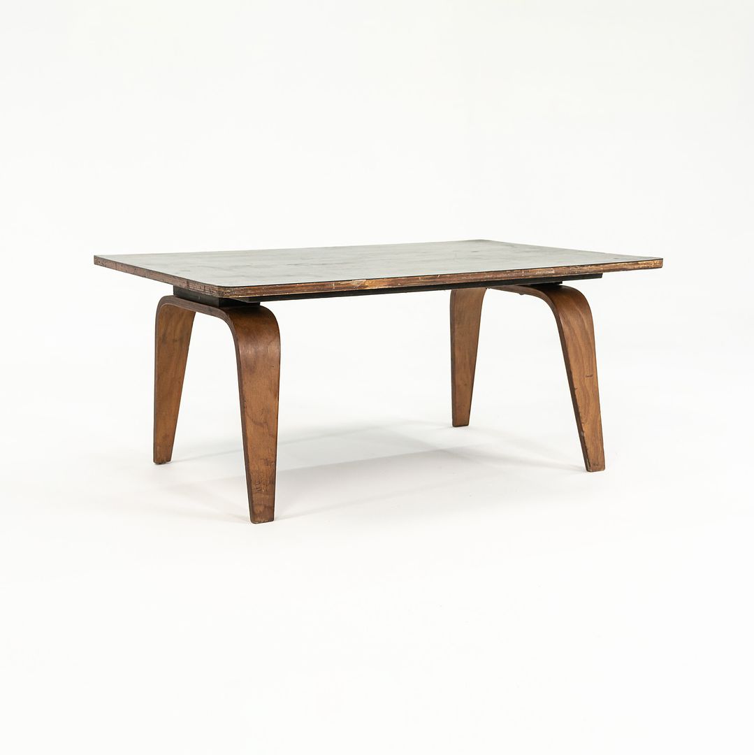 1946 Otw Coffee Table By Ray And Charles Eames For Evans Products Company in Birch with Black Top