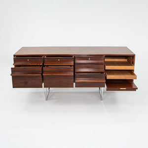 SOLD 1960s Four Position Credenza Cabinet by Bodil Kjaer for CI Designs in Chromed Steel and Brazilian Rosewood