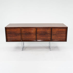 SOLD 1960s Four Position Credenza Cabinet by Bodil Kjaer for CI Designs in Chromed Steel and Brazilian Rosewood