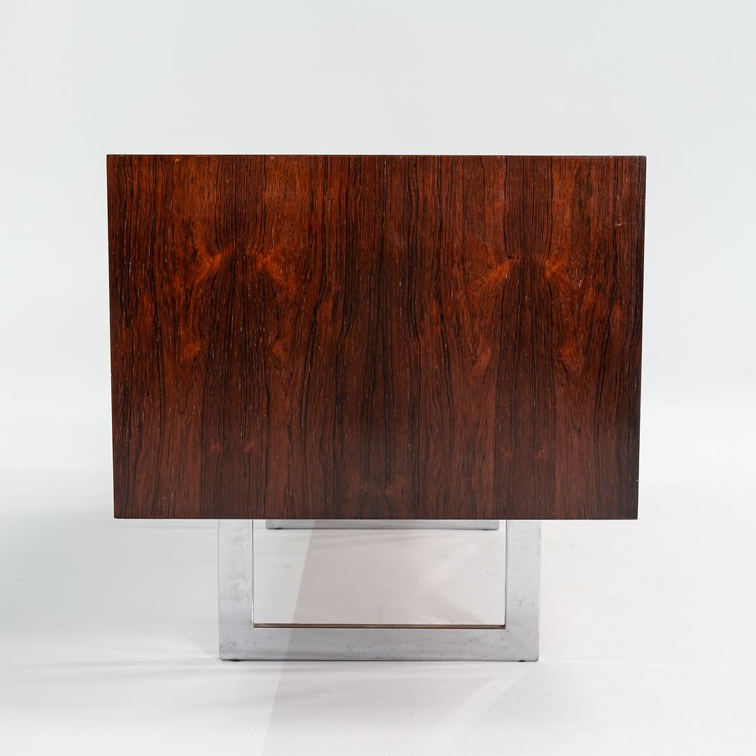SOLD 1960s Four Position Credenza Cabinet by Bodil Kjaer for CI Designs in Chromed Steel and Brazilian Rosewood