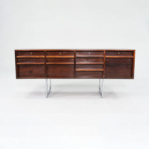 SOLD 1960s Four Position Credenza Cabinet by Bodil Kjaer for CI Designs in Chromed Steel and Brazilian Rosewood